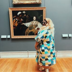 JIBRI Multi Color Print Coat: Limited Edition (Size 3x/4x)